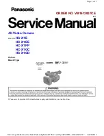 Panasonic HC-X1E Service Manual preview