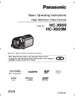 Panasonic HC-X900 Basic Operating Instructions Manual preview