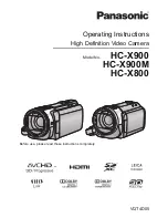 Panasonic HC-X900 Operating Instructions Manual preview