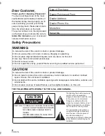 Предварительный просмотр 2 страницы Panasonic HC-X900M Owner'S Manual