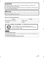 Предварительный просмотр 5 страницы Panasonic HC-X900M Owner'S Manual