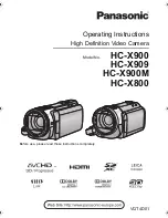 Panasonic HC-X909 Operating Instructions Manual preview