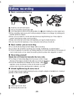 Preview for 22 page of Panasonic HC-X909 Operating Instructions Manual