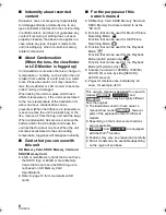 Preview for 8 page of Panasonic HC-X920K Basic Owner'S Manual