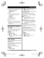 Предварительный просмотр 17 страницы Panasonic HD Link2Cell KX-TG885SK Operating Instructions Manual