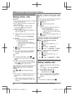 Предварительный просмотр 22 страницы Panasonic HD Link2Cell KX-TG885SK Operating Instructions Manual