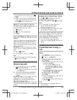 Предварительный просмотр 23 страницы Panasonic HD Link2Cell KX-TG885SK Operating Instructions Manual