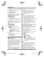 Предварительный просмотр 56 страницы Panasonic HD Link2Cell KX-TG885SK Operating Instructions Manual