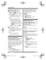 Предварительный просмотр 58 страницы Panasonic HD Link2Cell KX-TG885SK Operating Instructions Manual