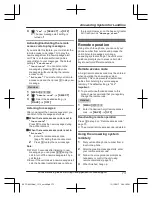 Предварительный просмотр 73 страницы Panasonic HD Link2Cell KX-TG885SK Operating Instructions Manual