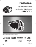 Panasonic HDC-DX1 Operating Instructions Manual preview