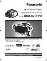 Preview for 1 page of Panasonic HDC-DX1PC Operating Instructions Manual