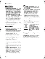 Preview for 6 page of Panasonic HDC-HS100P Operating Instructions Manual