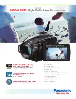 Panasonic HDC-HS250 Brochure & Specs preview