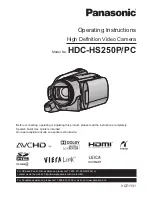 Panasonic HDC-HS250P/PC User Manual preview