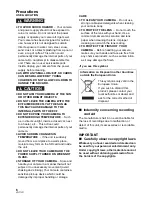 Preview for 6 page of Panasonic HDC-HS250P/PC User Manual