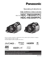 Panasonic HDC-HS300P/PC Operating Instructions Manual preview