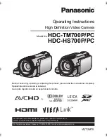 Panasonic HDC-HS700 Operating Instructions Manual предпросмотр