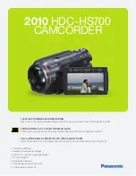 Preview for 1 page of Panasonic HDC-HS700 Specifications