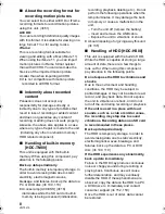 Предварительный просмотр 8 страницы Panasonic HDC-HS80 Owner'S Manual