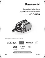 Предварительный просмотр 1 страницы Panasonic HDC-HS9 Operating Instructions Manual