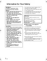 Предварительный просмотр 2 страницы Panasonic HDC-HS9 Operating Instructions Manual