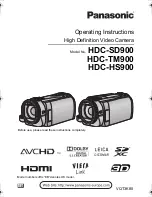 Panasonic HDC-HS900 Operating Instructions Manual preview