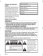 Preview for 2 page of Panasonic HDC-HS900K Owner'S Manual