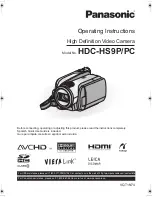 Panasonic HDC-HS9P Operating Instructions Manual preview