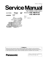 Предварительный просмотр 1 страницы Panasonic HDC-MDH1GC Service Manual