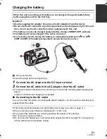 Предварительный просмотр 21 страницы Panasonic HDC-SD40 Owner'S Manual