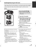 Предварительный просмотр 25 страницы Panasonic HDC-SD40 Owner'S Manual