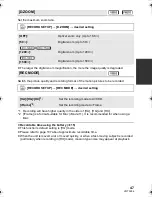 Preview for 47 page of Panasonic HDC-SD41 Operating Instructions Manual