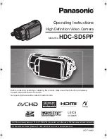 Preview for 1 page of Panasonic HDC-SD5BNDL Operating Instructions Manual