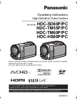 Preview for 1 page of Panasonic HDC-SD60K Operating Instructions Manual