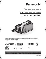 Preview for 1 page of Panasonic HDC SD9 - Camcorder - 560 KP Operating Instructions Manual