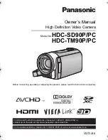 Предварительный просмотр 1 страницы Panasonic HDC-SD90 Owner'S Manual