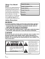 Preview for 2 page of Panasonic HDC-SD90P Owner'S Manual