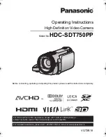 Panasonic HDC-SDT750 Workshop Manual preview