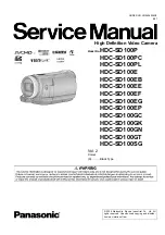 Preview for 1 page of Panasonic HDCSD100P - HD VIDEO CAMERA Service Manual