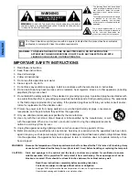 Preview for 2 page of Panasonic HDTV DLP PT-60DL54 Operating Instructions Manual