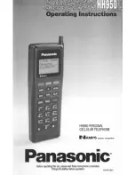 Panasonic HH950 - CELL PHONE Operating Instructions Manual preview