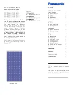 Panasonic HIT Power 230S Series General Installation Manual preview