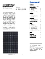 Preview for 1 page of Panasonic HIT VBHN330SA16 Installation Manual