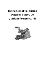 Panasonic HMC-70 Quick Reference Manual preview