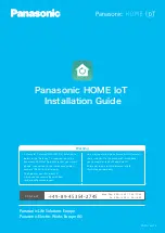 Preview for 1 page of Panasonic HOME IoT Installation Manual