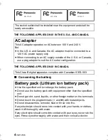 Предварительный просмотр 4 страницы Panasonic HX-DC2 Owner'S Manual