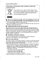 Предварительный просмотр 7 страницы Panasonic HX-DC2 Owner'S Manual