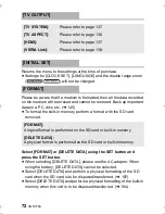 Предварительный просмотр 72 страницы Panasonic HX-DC2 Owner'S Manual