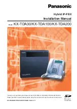 Panasonic HYBRID IP-PBX KX-TDA100 Installation Manual preview